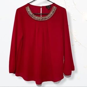 🔥Top Red Blouse long sleeve size L